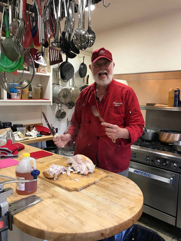 Chef Philip cooking dinner