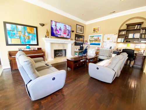 Recreation room with sofas and TV