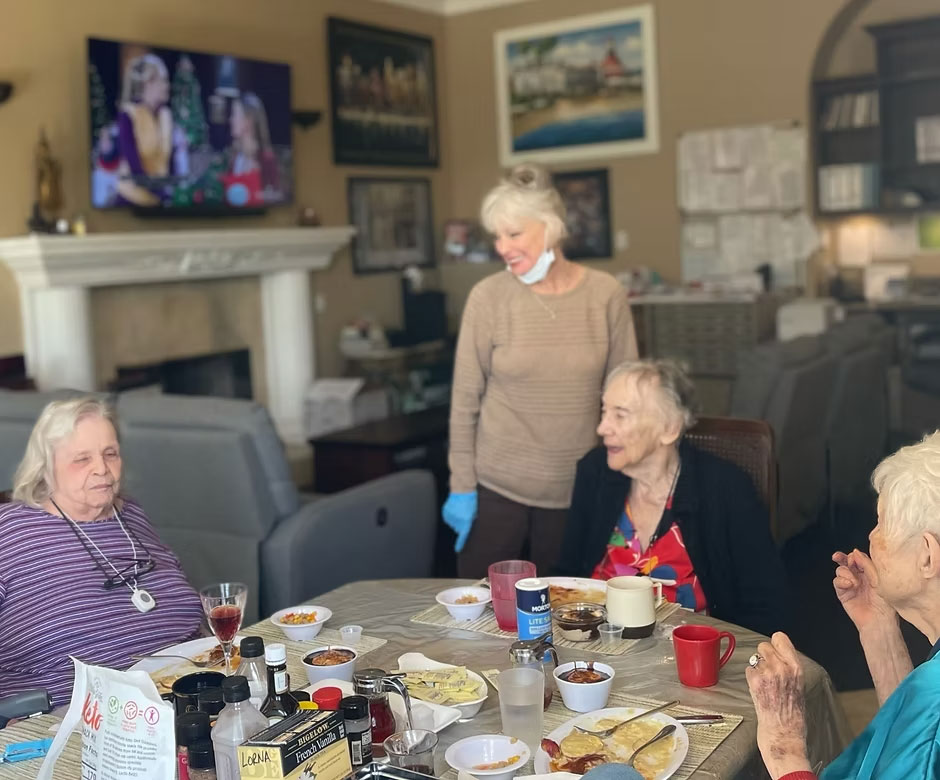 Residents participating in various activities